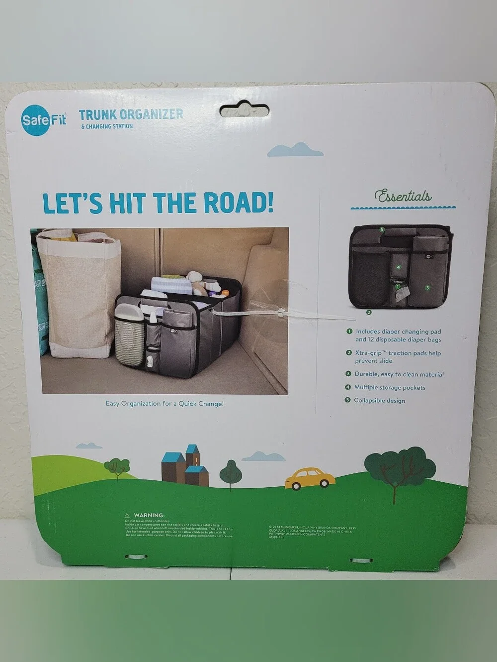 Safe Fit Trunk Organizer And Baby Changing Station